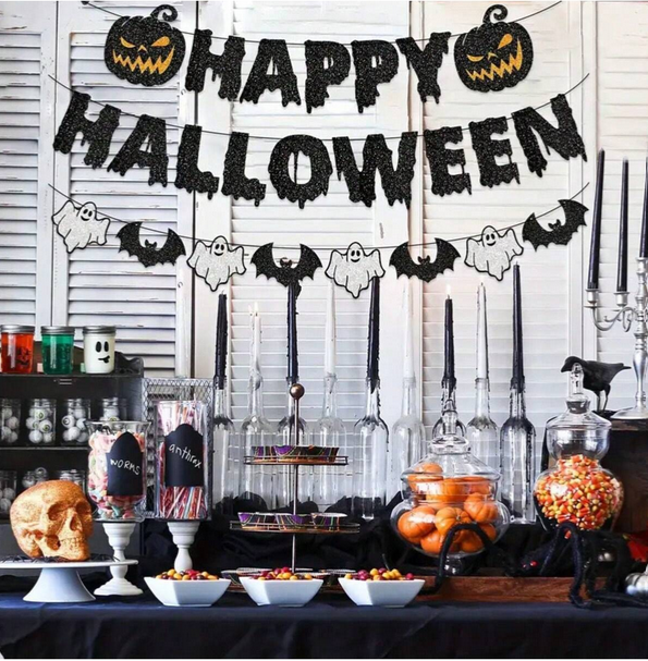 Happy Halloween Banner Halloween Bunting Banner Garland