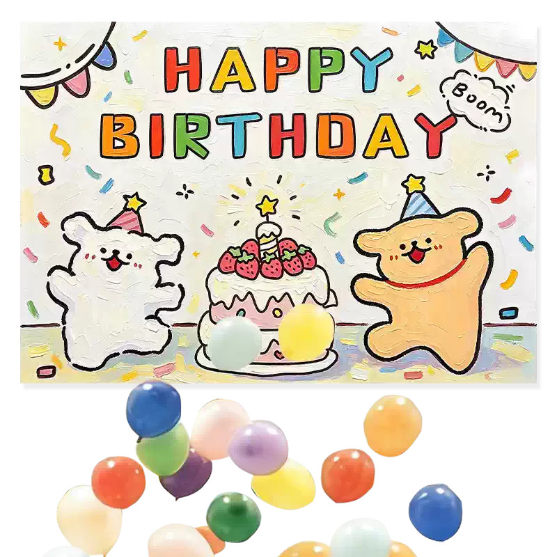 Boom Buddies Themed Happy Birthday Backdrop