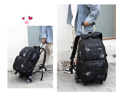 Ziranyu 3pc Trolley Bag Set Galaxy Black