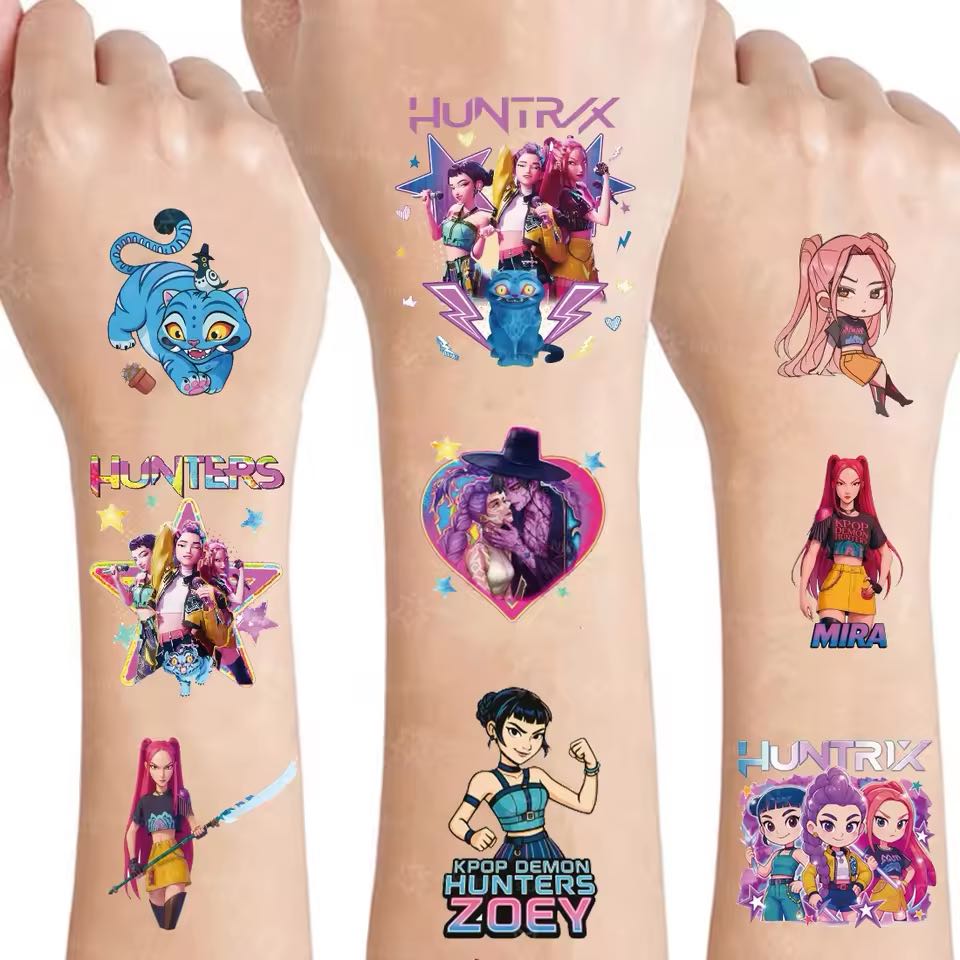 25pcs Kpop Demon Hunter Temporary Tattoos Stickers
