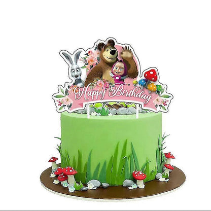 Masha and the Bear Party Decoration Package With Backdrop