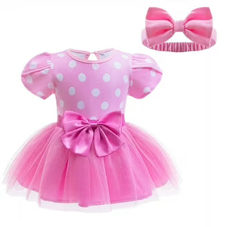 Minnie Mouse Pink Polka Dot Romper