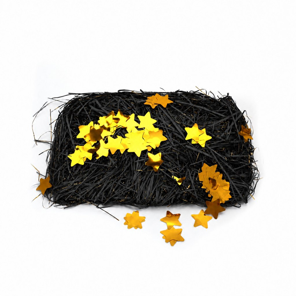 Shredded Paper With Gold Star