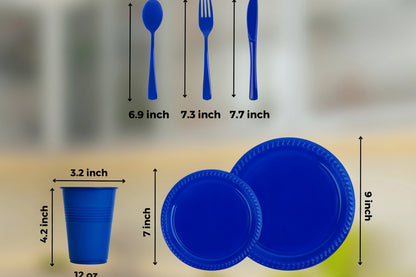 Light Blue Tableware Party Set