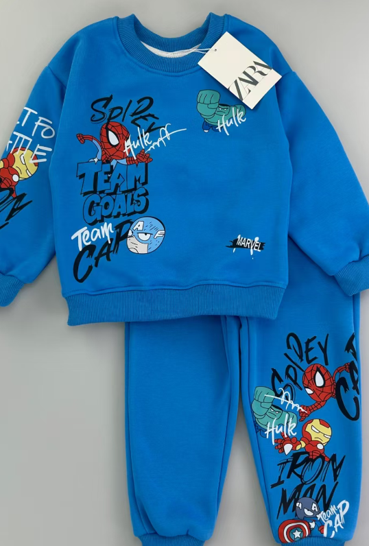 Zara Spider-Man Blue 2pc track suit set