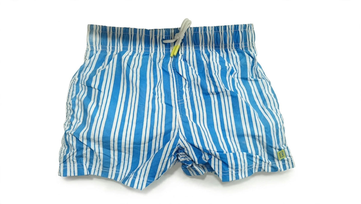 Blue and White Striped Beach Pants
