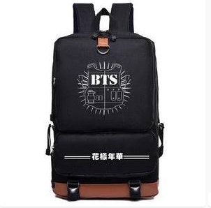 BTS White logo Bookbag