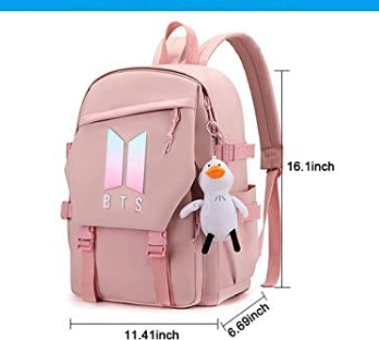 BTS Pink Bookbag
