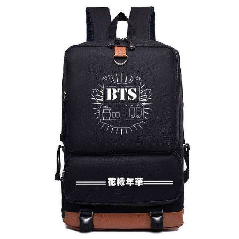 BTS White logo Bookbag