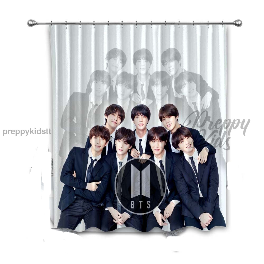 NO.3 - BTS White  Curtains  (Blackout 2 panels - Preppy Kids (Grand Bazaar)