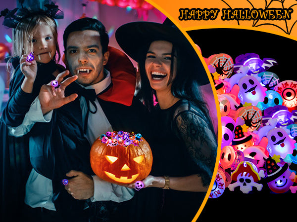 Halloween Light Up Ring/ Glow In The Dark (1pc) - Preppy Kids (Grand Bazaar)