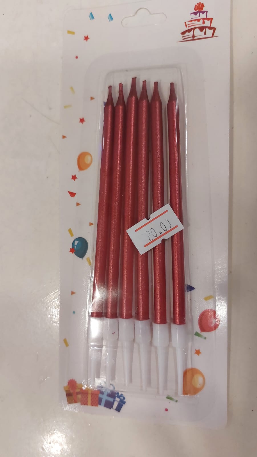 6pc red candles