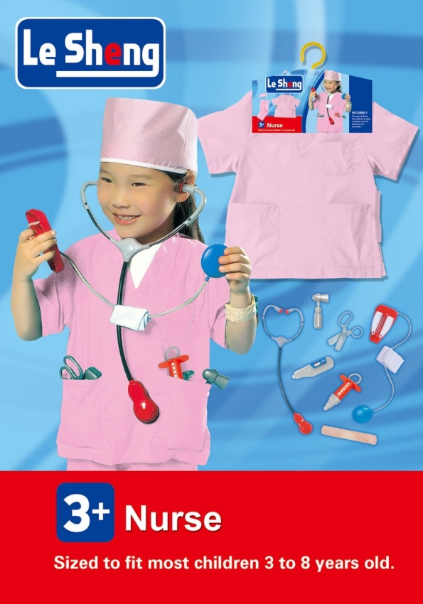 Nurse pink Career Day outfit (Ages 3 to 7 years old) costume