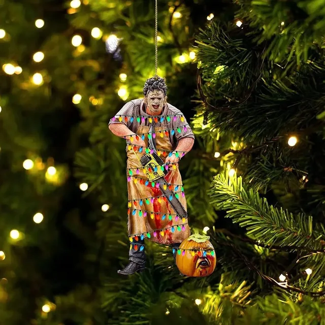 Halloween Man With Chainsaw Christmas Tree Ornament (8cm)