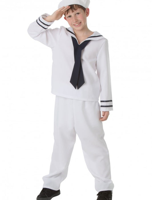 ISSUE : FEW MINOR STAINS  - Sailor Long Pants Costume (Kids version) Black Stripes