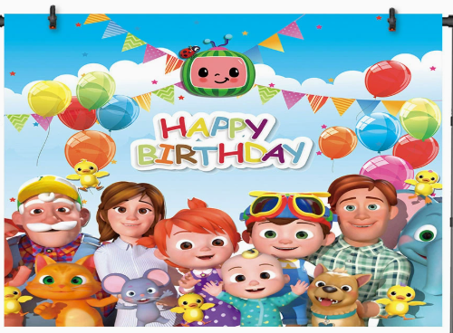 Cocomelon Party Decoration Package With Backdrop