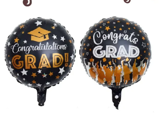 Congrats Graduation Grad Foil Balloon 18inch (Double sided print)