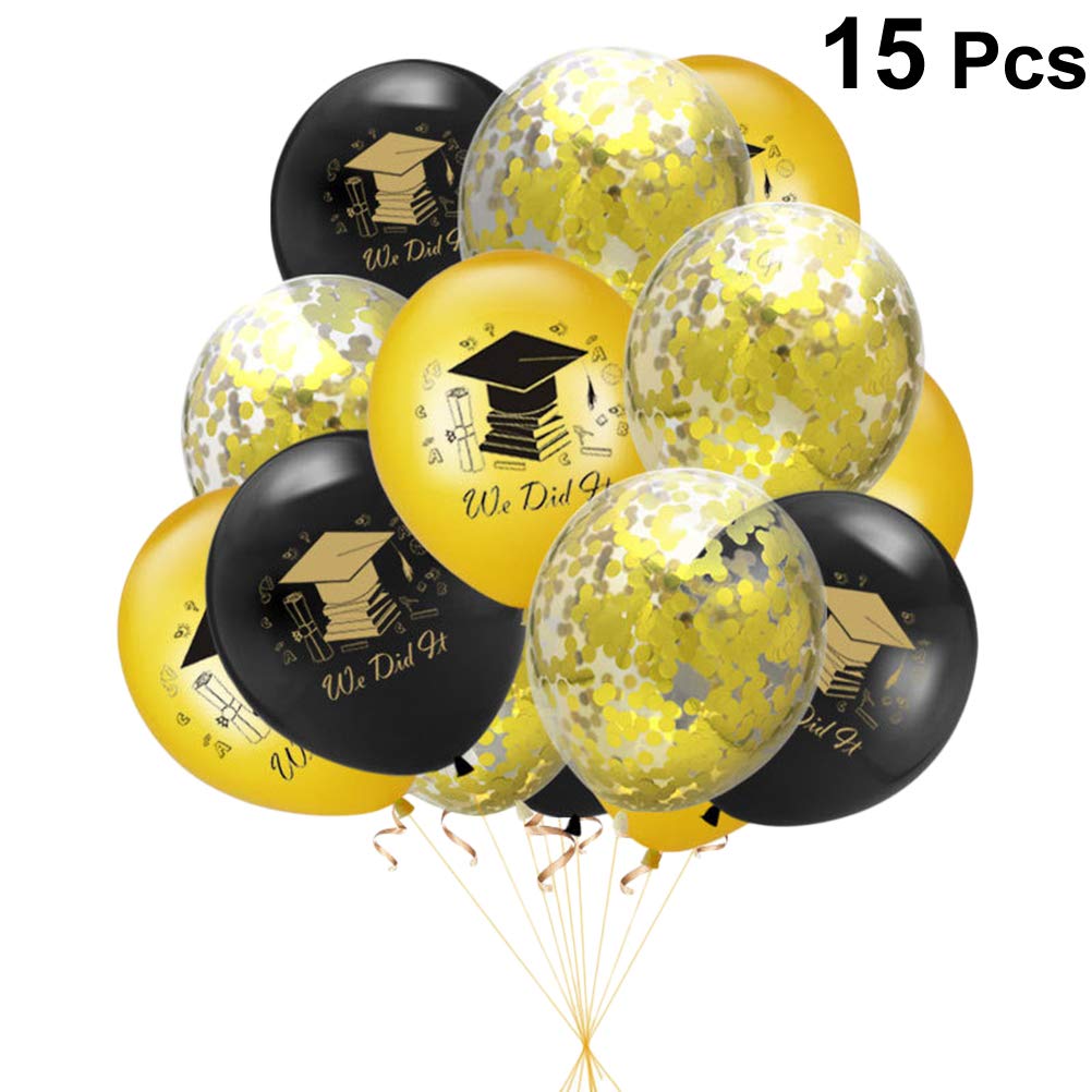 Congrats Latex Balloons Graduation (15 pcs)