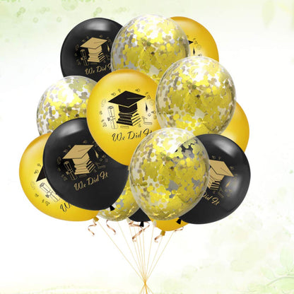 Congrats Latex Balloons Graduation (15 pcs)