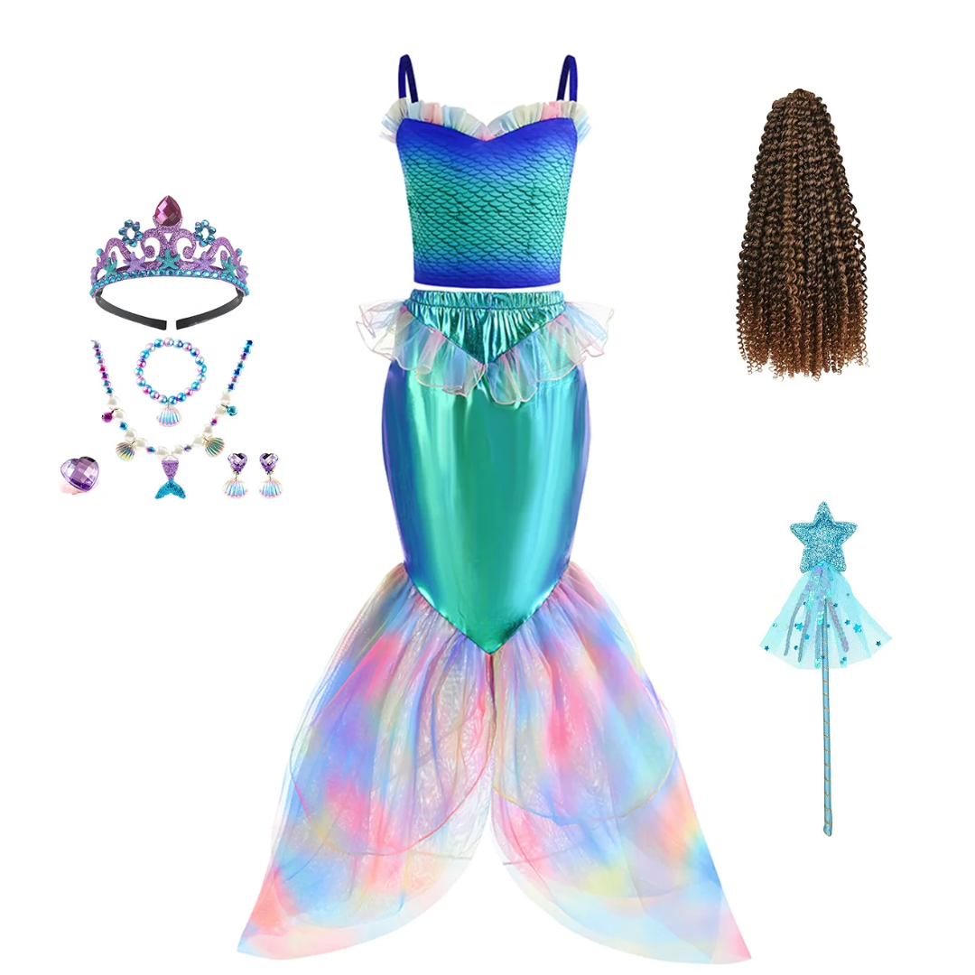 Ariel Mermaid Cosplay Costume Two Piece Outfit