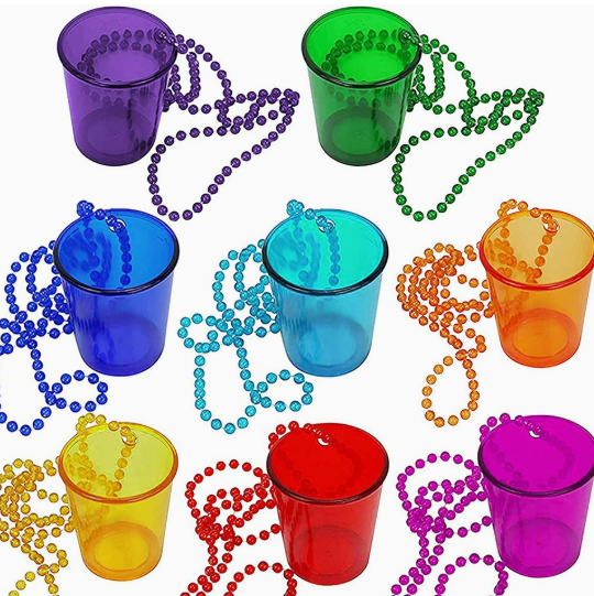 Beaded Shot Glass Necklaces