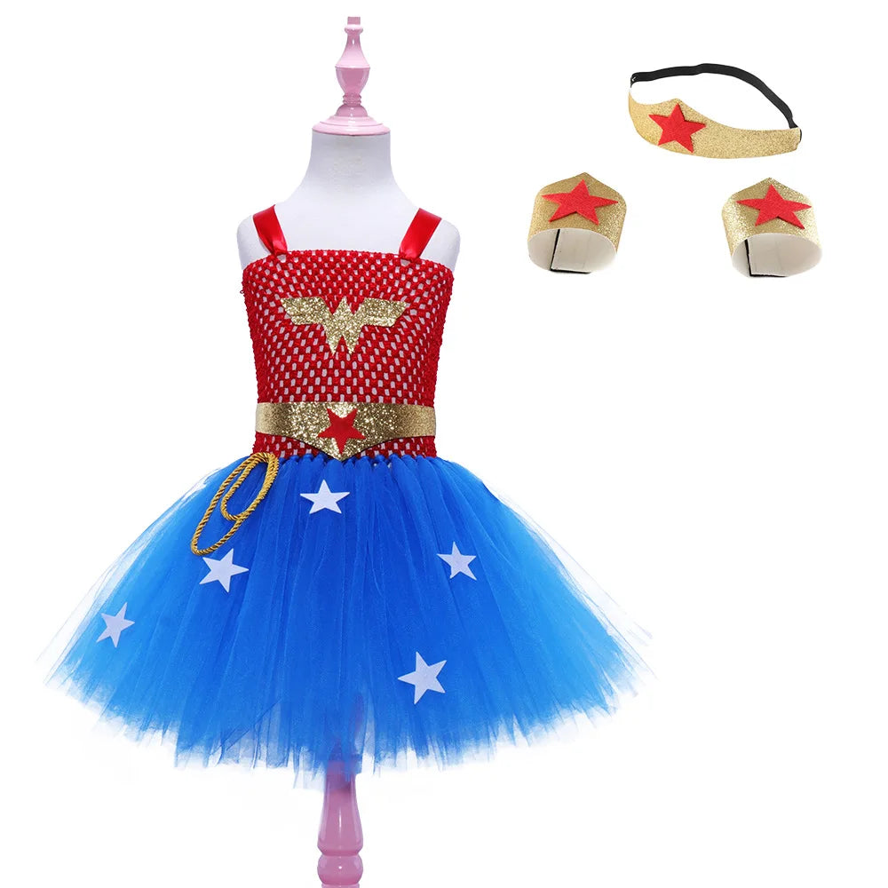 Wonder Woman Tutu Dress Kids Costume cosplay outfit