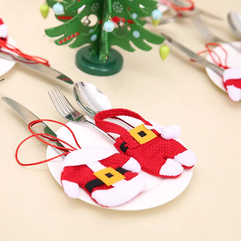 Christmas cutlery santa top