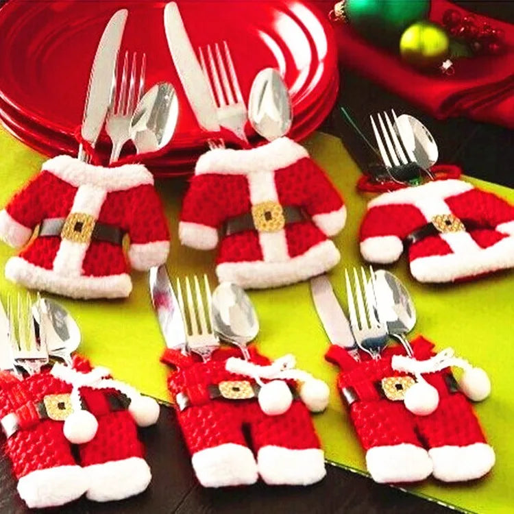 Christmas cutlery santa top