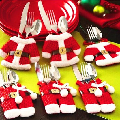 Christmas cutlery santa top