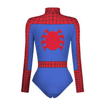 Spider-Man themed long-sleeve bodysuit