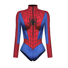 Spider-Man themed long-sleeve bodysuit