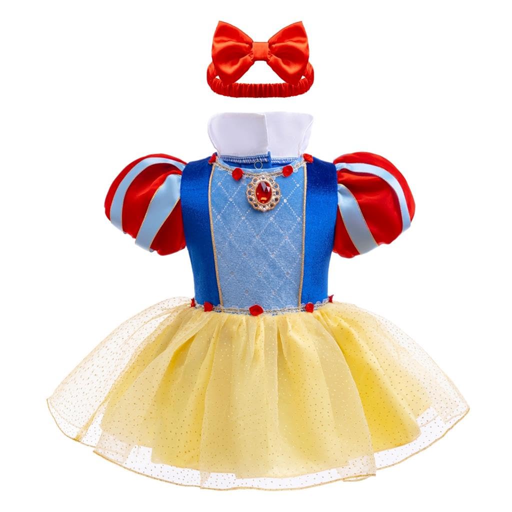 Snow White Baby Girl Dress With Headband