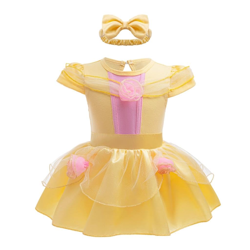 Belle Princess Dress With Matching Headband