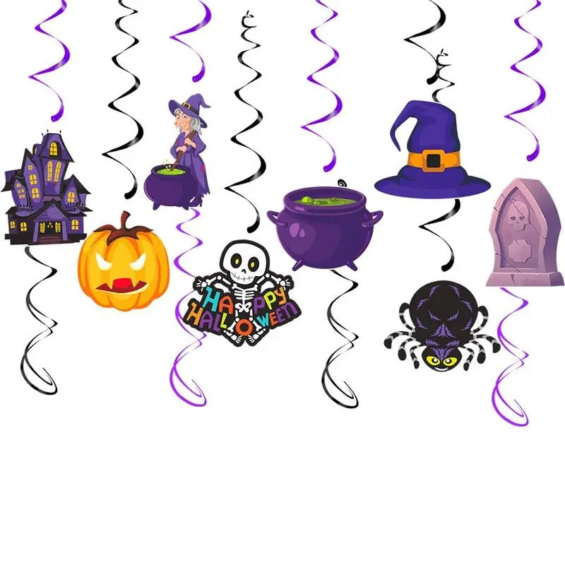 Halloween Banner &amp; Swirl Decorations