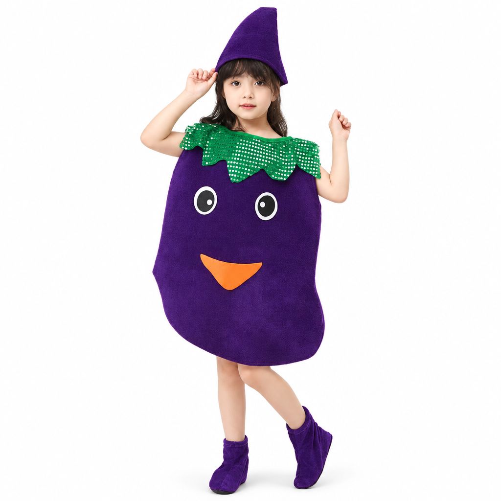 Kids Eggplant Costume
