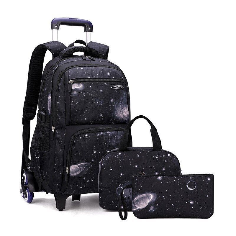 Ziranyu 3pc Trolley Bag Set Galaxy Black