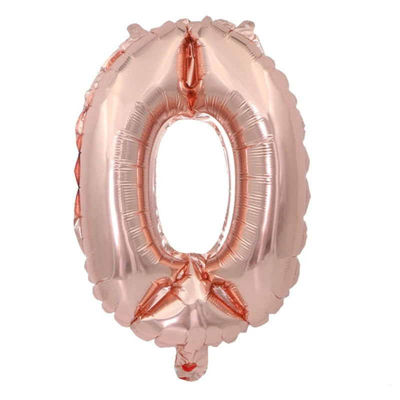 32&quot; Number Rose Gold Foil Helium Balloons (32 inch).  1 to 9