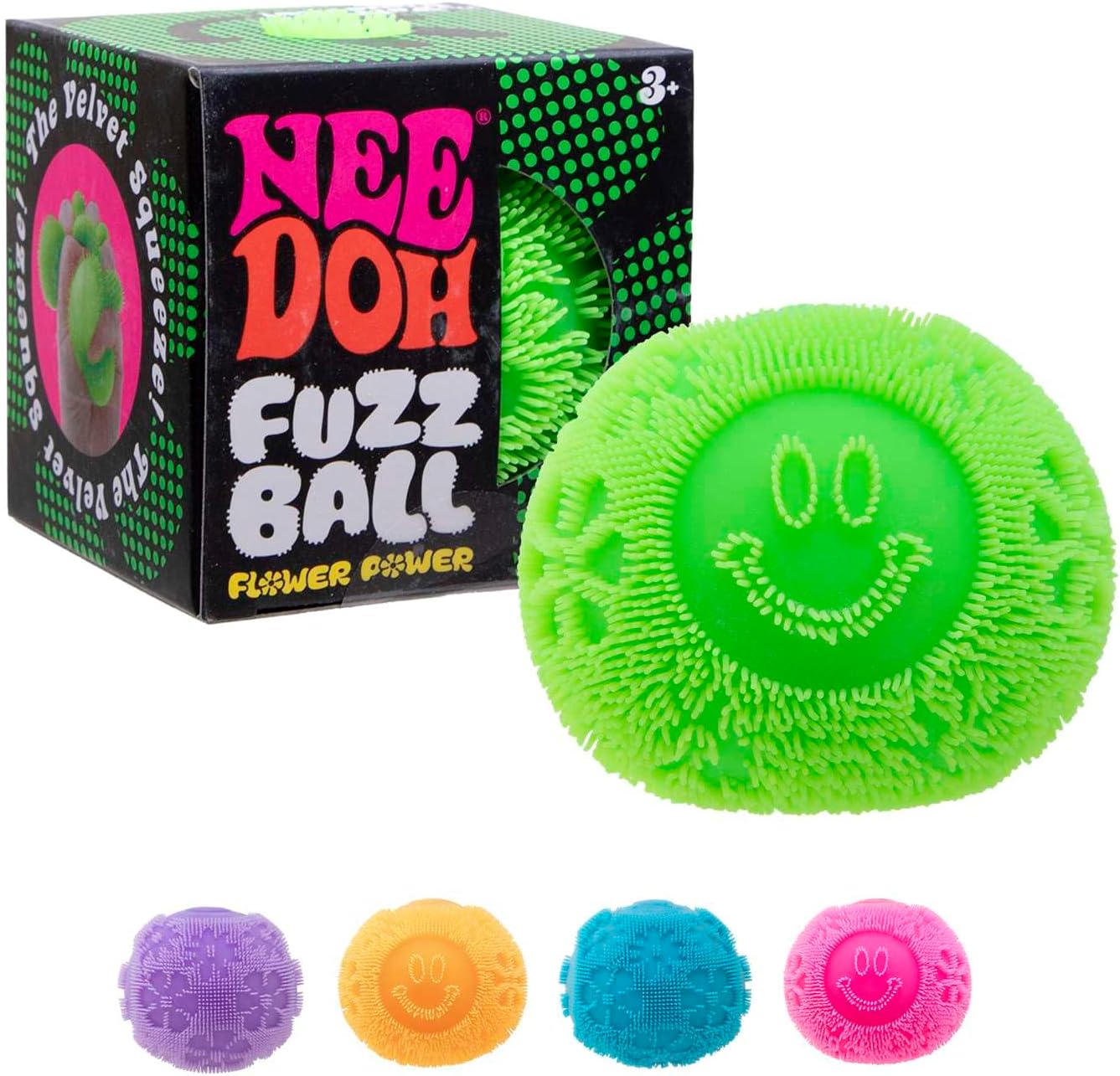 Schylling NeeDoh Fuzz Ball Flower Power