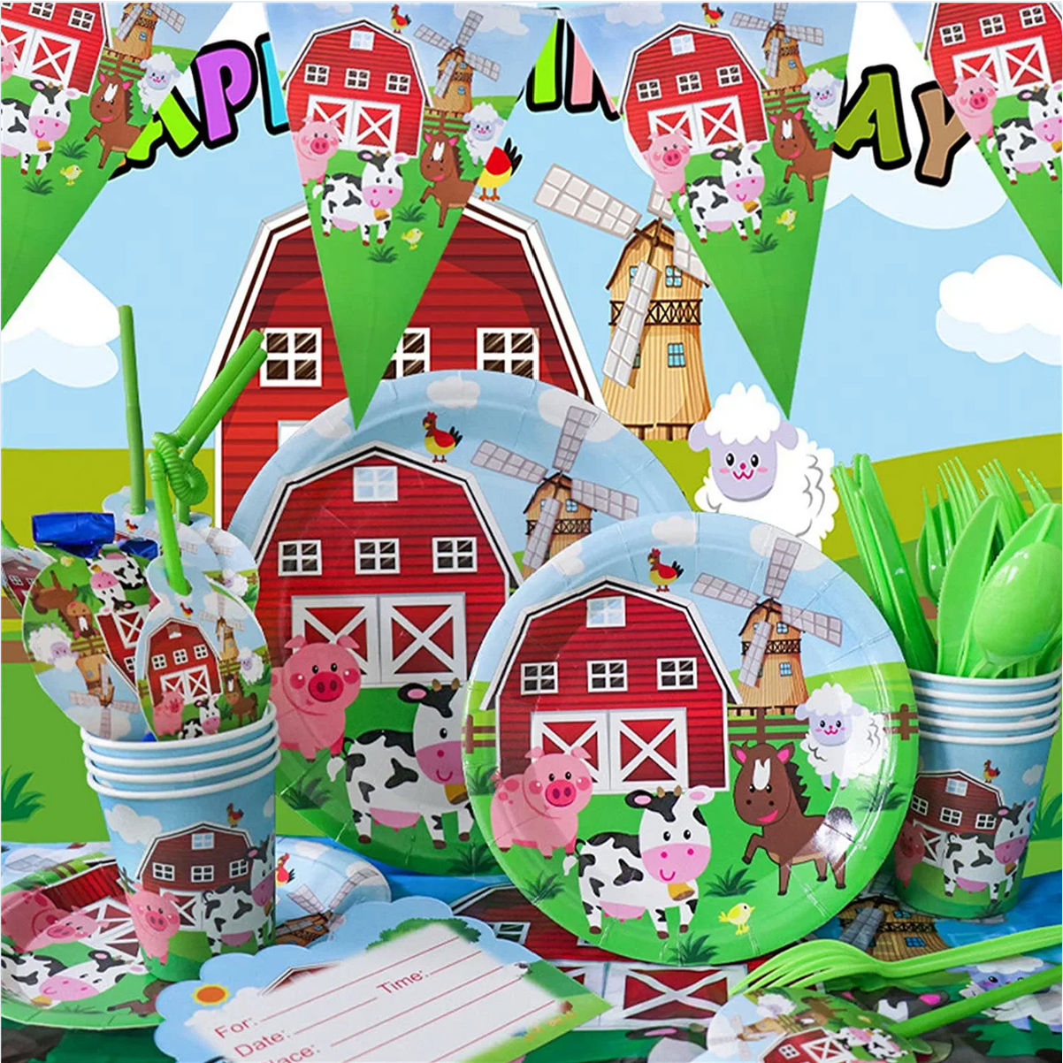 Farm Animals Party decoration package