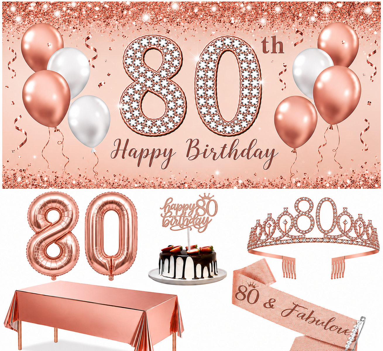 Backdrop &amp; 80th Birthday Party package