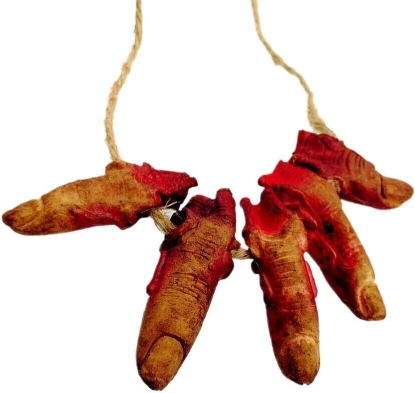 Halloween Decoration Necklace Props Costume Scary Outdor Life Size Zombie Fingers Neckles