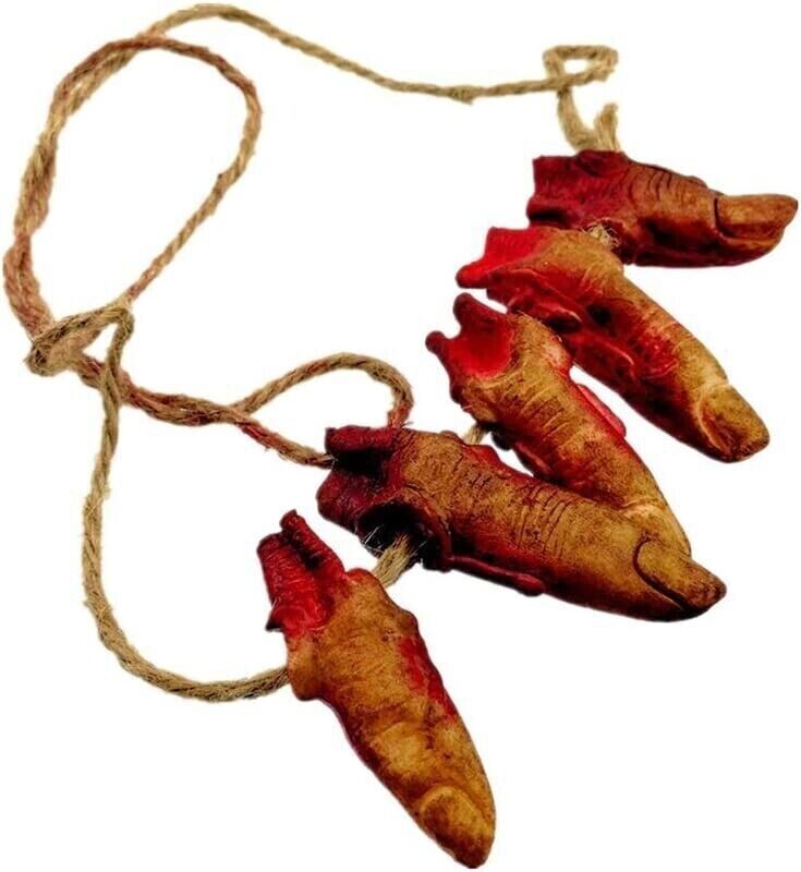 Halloween Decoration Necklace Props Costume Scary Outdor Life Size Zombie Fingers Neckles