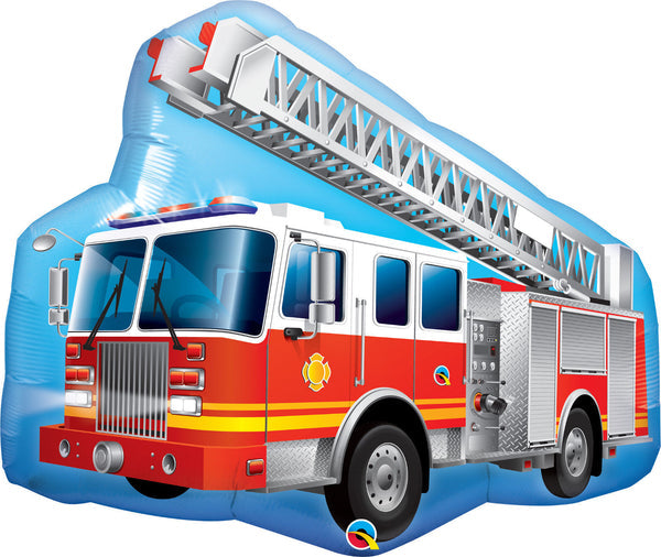 Fire Truck Foil Balloon