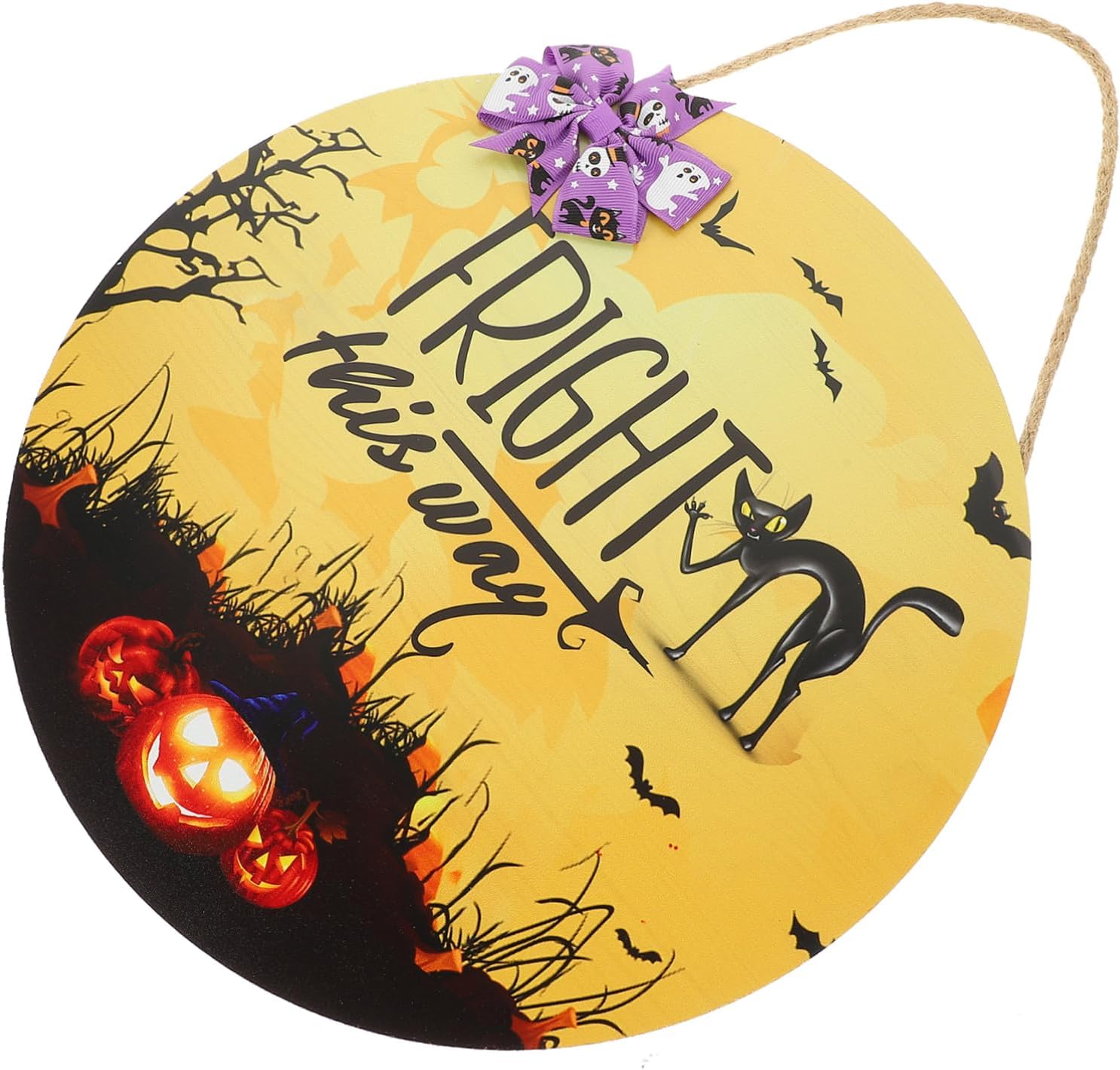 Halloween circular wooden Hanging Signs