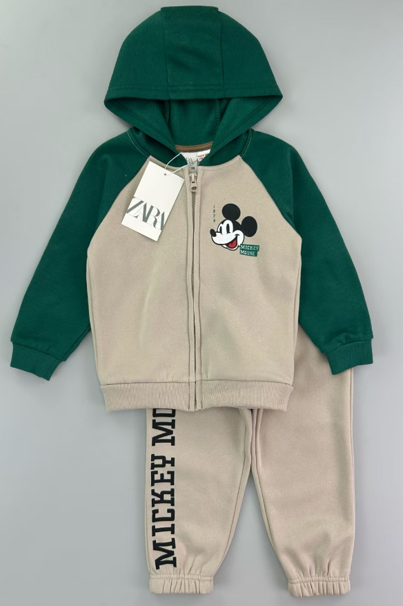 Zara green and beige 2 pc set