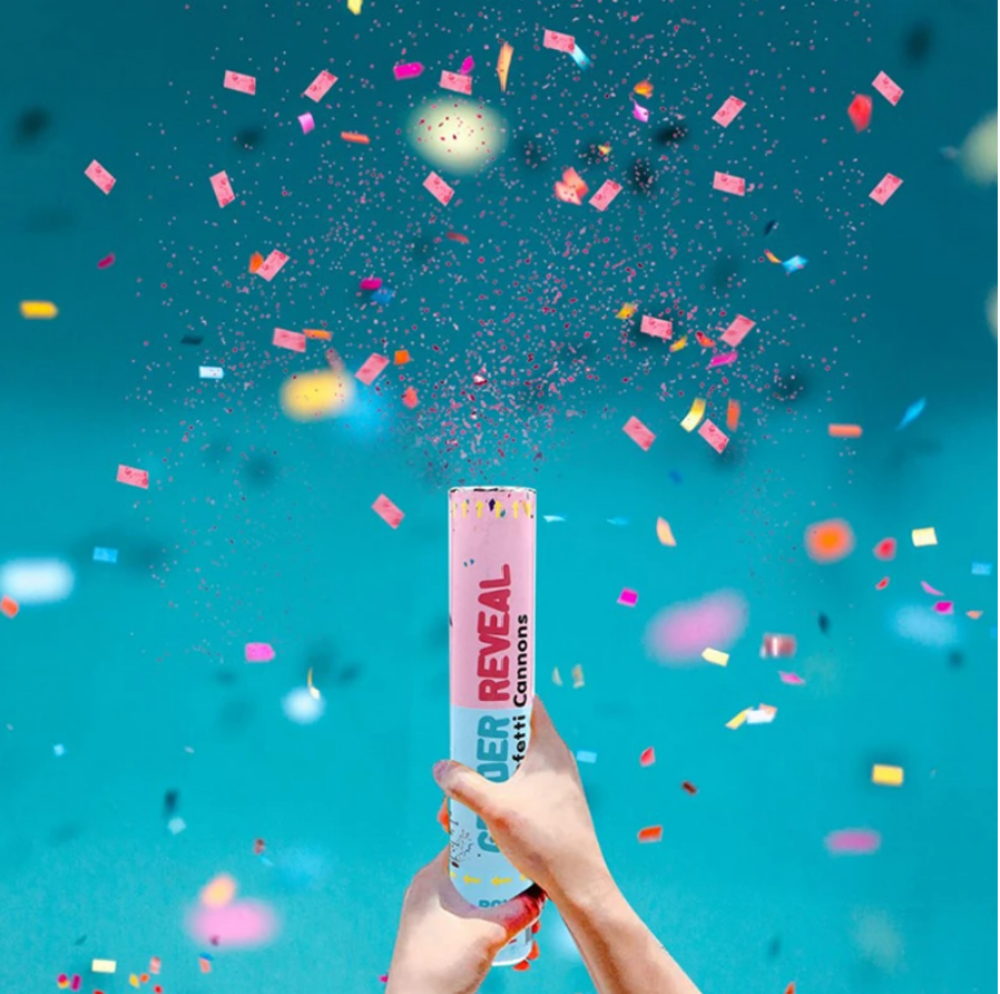Gender Reveal Cannons (Pink or Blue) - Preppy Kids (Grand Bazaar)