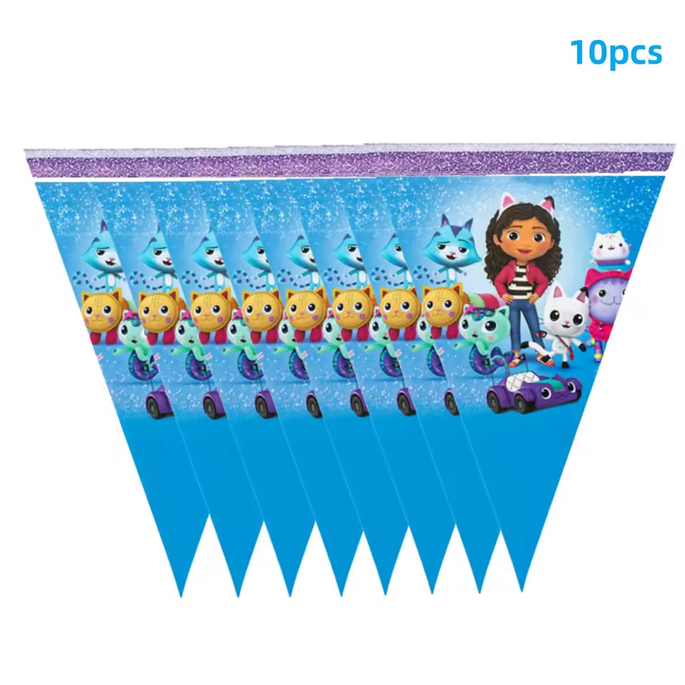 Gabby dollhouse themed flag banner