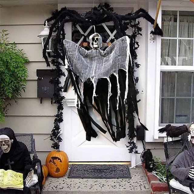 Halloween Decoration Prop Skull Head Veil Cloth Mr. Creeply