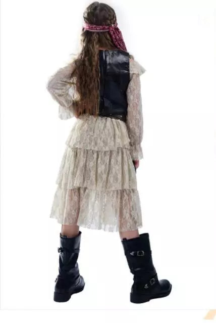 Girls Pirate Dress  Costume Cosplay Halloween Carnival Kids