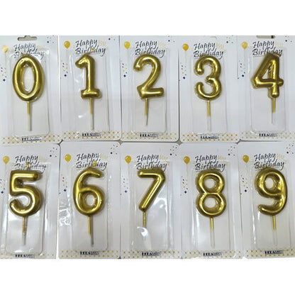 GOLD CANDLES 0 TO 9  bigger